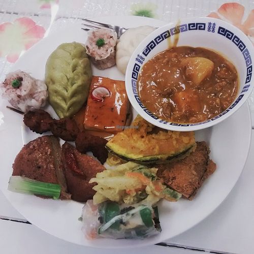 My plate on Saturday Buffet at Loving Hut in Tokyo