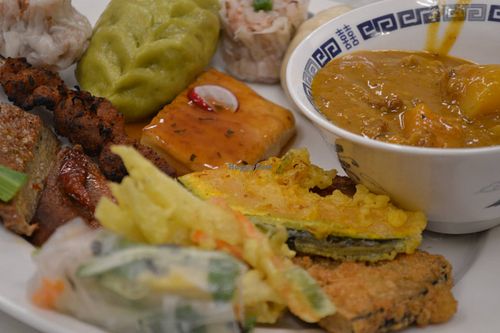 My plate on Saturday Buffet at Loving Hut in Tokyo