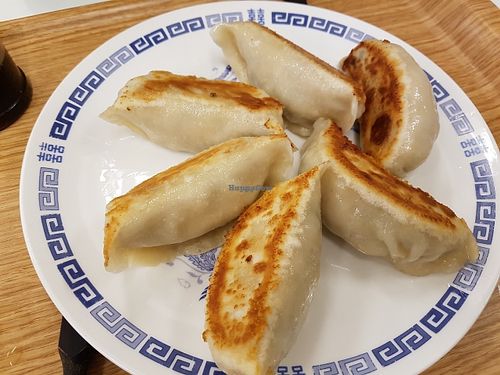 Gyoza at Loving Hut in Tokyo