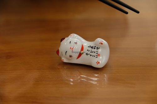 Chopstick holder at Loving Hut in Tokyo