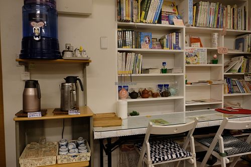 Interior, tea at Loving Hut in Tokyo