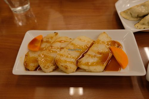 Radish Cake at Loving Hut in Tokyo