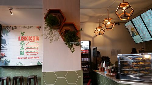 Inside at Lekker Vegan Cafe - Kloof St in Cape Town