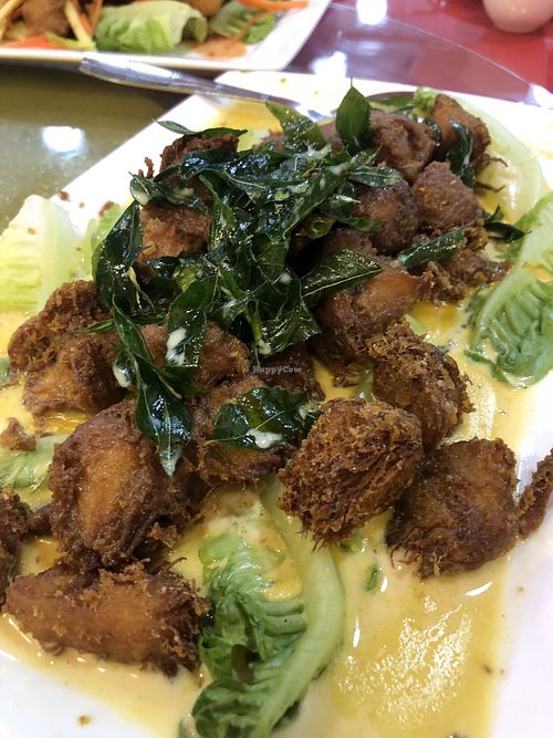 Monkey head mushroom buttered at Home Taste Veggie in Kuala Lumpur