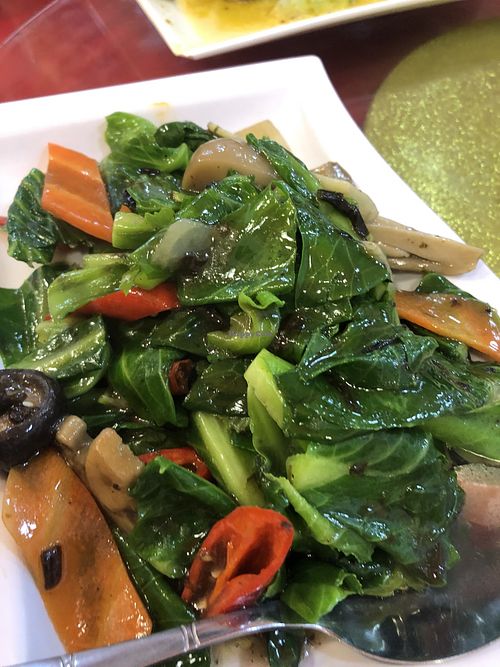 Stir fried Kailan with olive  at Home Taste Veggie in Kuala Lumpur