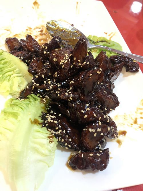 Hong Kong style barbecue meat at Home Taste Veggie in Kuala Lumpur