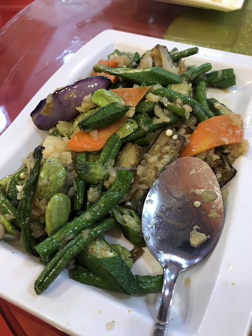 Four heavenly king in chai poh ( fried turnip) at Home Taste Veggie in Kuala Lumpur