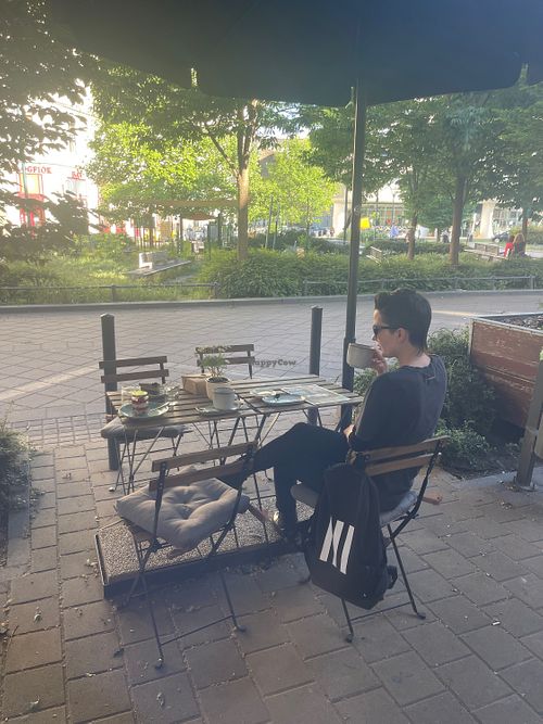 Cool sitting outside   at Plantmilkyway in Budapest