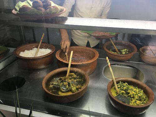 Curries to choose from at Ranbath in Colombo