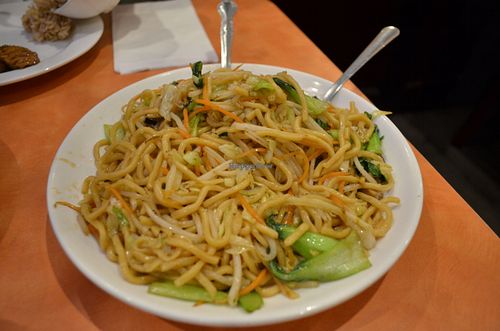Vegan noodles. Yummy at Enjoy Vegetarian Restaurant - Sunset District in San Francisco