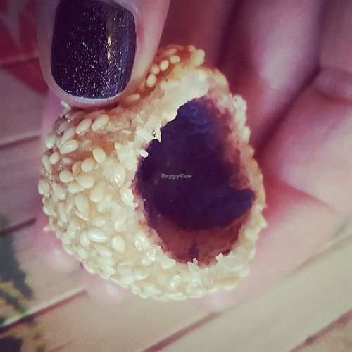 Red bean sesame balls at Enjoy Vegetarian Restaurant - Sunset District in San Francisco