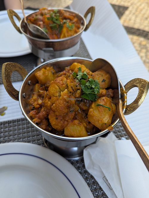 Vegan aloo tikki at Indian Hut in Olhao