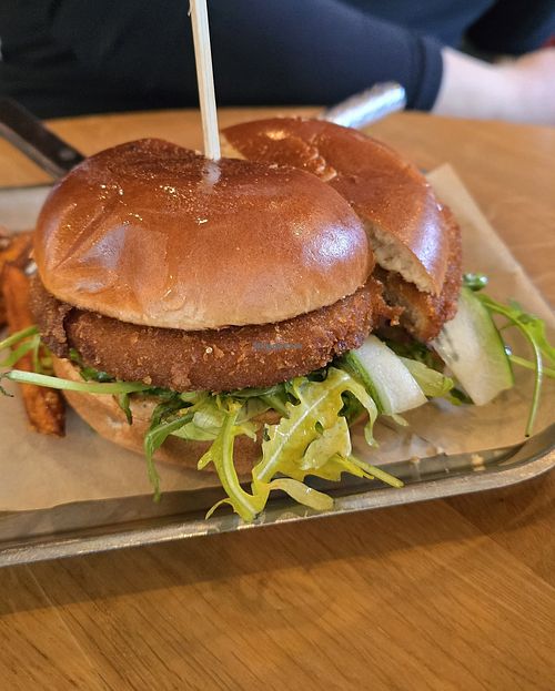 Vegan burger at Kunsthauscafé in Graz