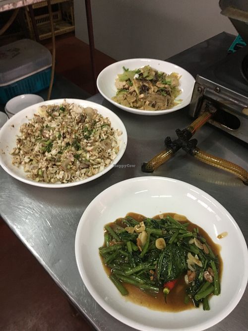 Three of the dishes I made  at Tamnaklao in Luang Prabang