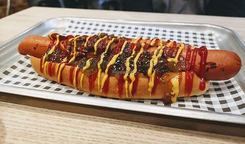 Big hot dog at VGN Boulevard in Stourbridge