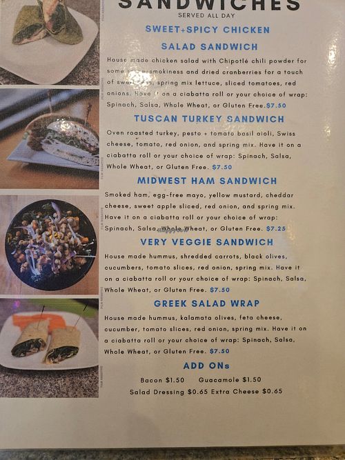 Menu as of 12/23/24 at Little Owl Cafe in Fairbanks