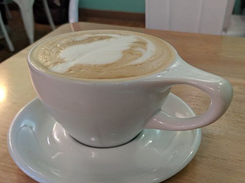 Soy latte at Little Owl Cafe in Fairbanks
