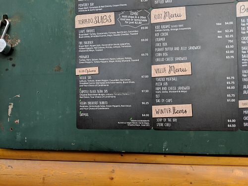 Vegan menu at Mocha Dan's in Fairbanks