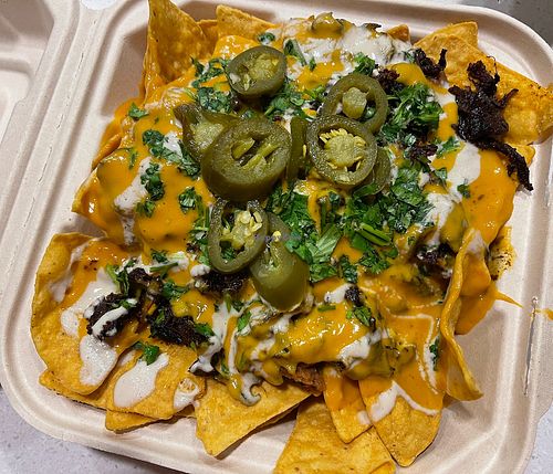 Nachos Asada at Xochitl Vegan in Los Angeles