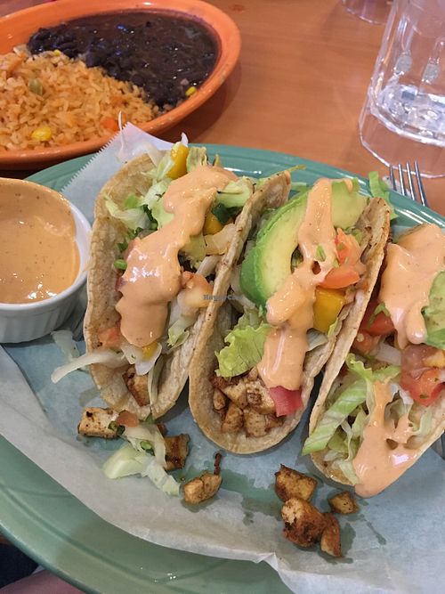 Vegan tofu tacos  at La Fiesta Chatham in Springfield