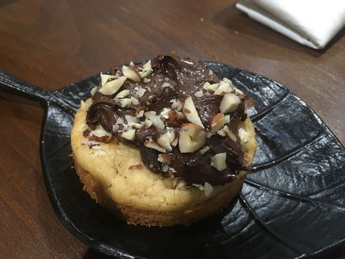 Cookie with nociolatta topping at Gurou Street Food in La Rochelle