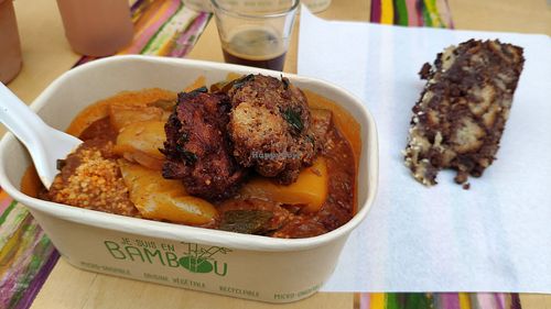 Couscous and chocolate cake at Gurou Street Food in La Rochelle