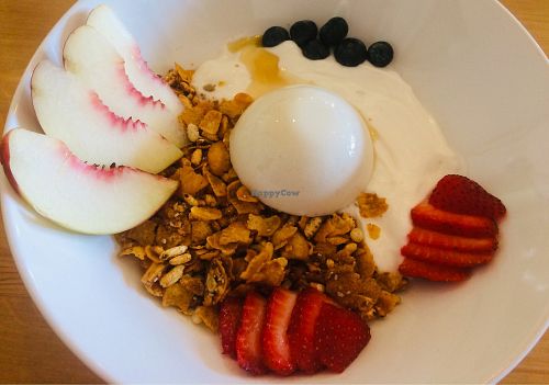 Vegan pana cotta at Woodberry Cafe in Woodend