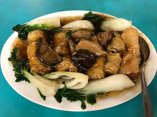 Number 16 on the menu (I forget the name of this entree) at Lucky Creation Vegetarian in San Francisco