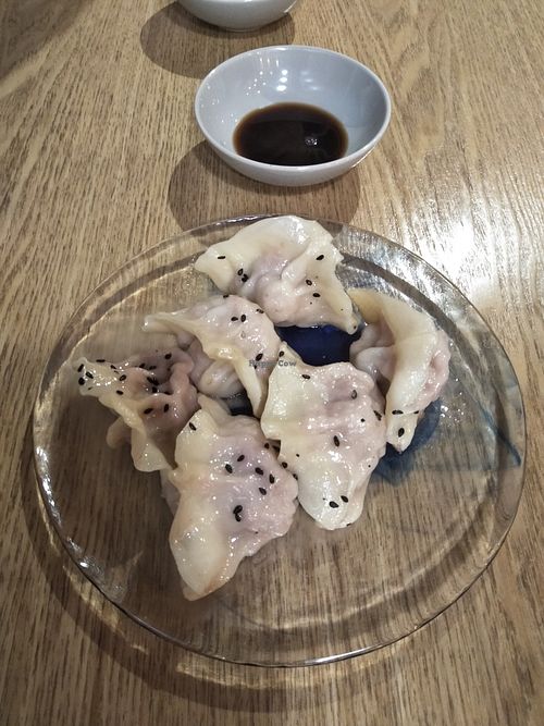 Vegan faux meat dumplings. at Maruyama 丸山精进料理 in Shanghai