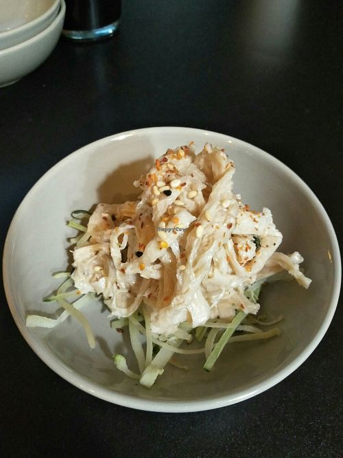 New dish shredded chicken. at Maruyama 丸山精进料理 in Shanghai