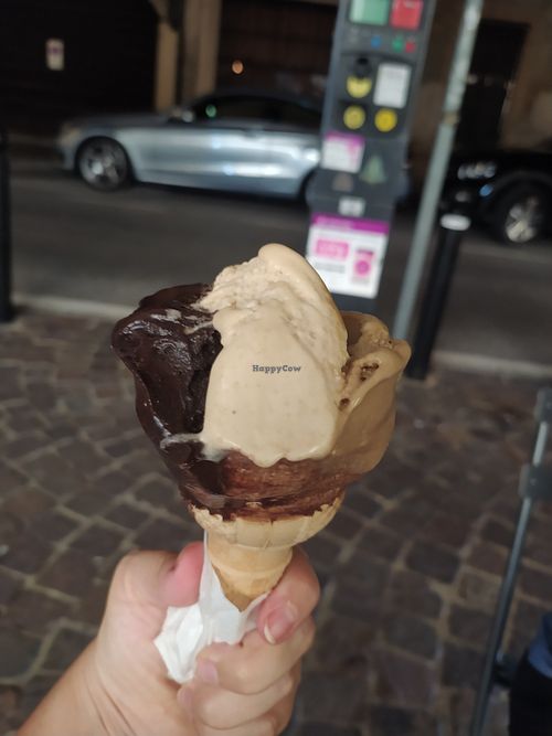 Black lava, hazelnut and liquorice at Gelateria Venturelli in Desenzano Del Garda