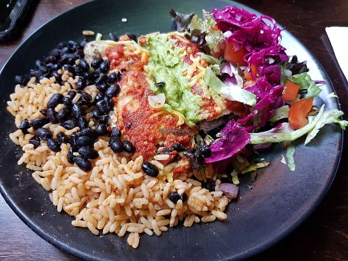 Vegan enchiladas at Popocatepetl in Breda