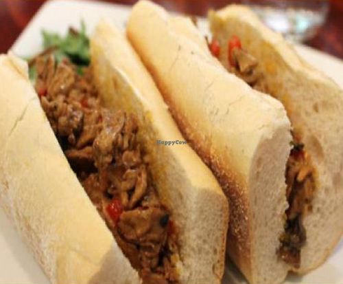 Mi Lah Cheesesteak with sauteed mushrooms and peppers by JL goes vegan at Mi Lah Vegetarian in Ambler