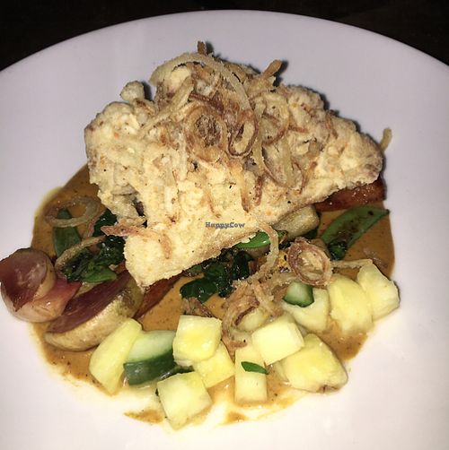 Red Lentil Crusted Cauliflower at Millennium in Oakland