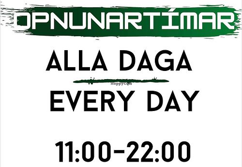 Opening hours at Junkyard in Reykjavik