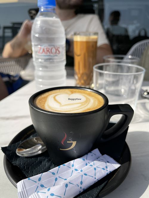 Cappuccino with Almond Milk  at Aperitton in Crete