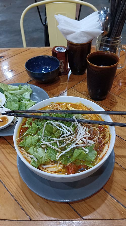 Bun Rieu at ROM Vegetarian Restaurant in Hoi An