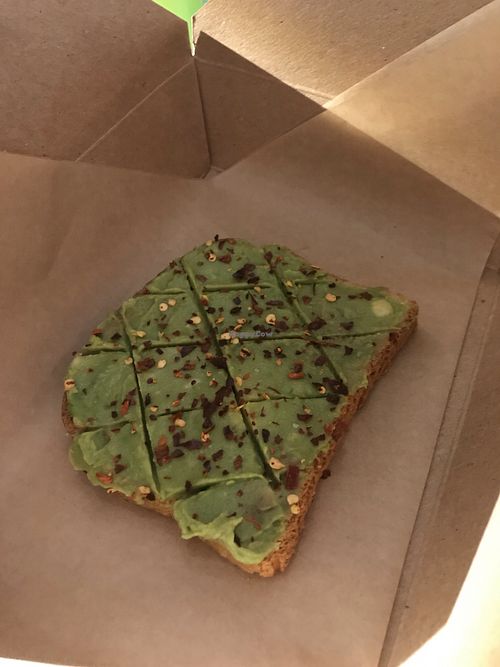 Paid 5$ for this joke, barely any avocado on top at Tama Cafe in Raleigh