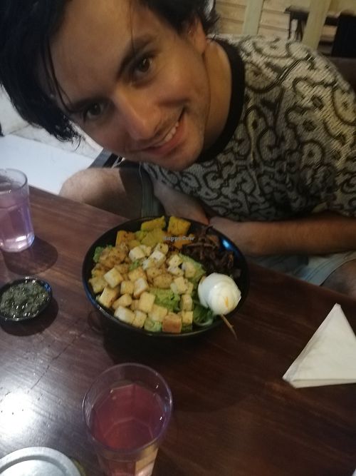 Vegetarian salad bowl at Healthy Me in Mandalay