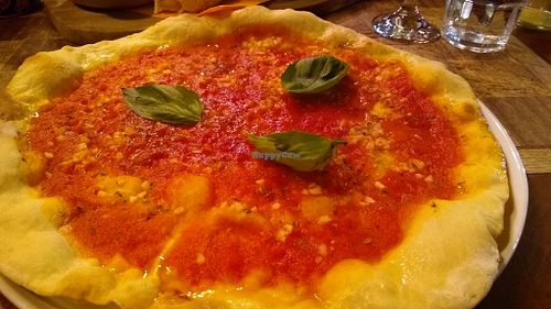 Marinara pizza at The Square Orange in Keswick