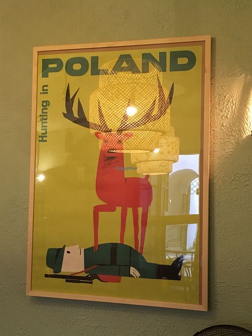 Anti-hunting billboard at no bones in Krakow