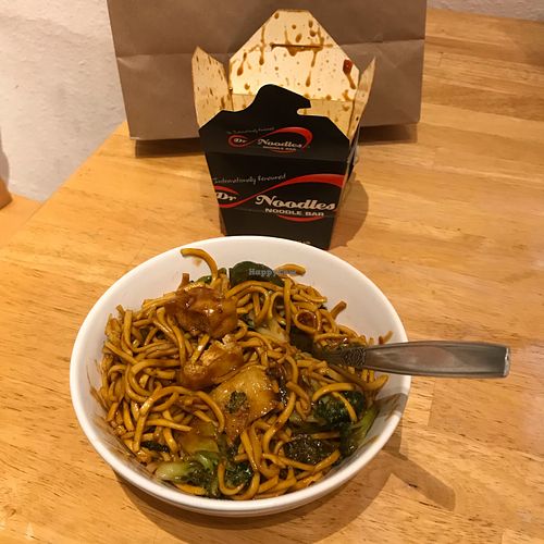 Medium noodle box with tofu, extra veg and Peking sauce at Dr Noodles - Upperkirkgate in Aberdeen