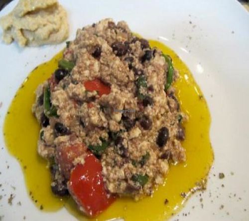 tofu scramble at the beehive in rome by christina at The Beehive Hostel in Rome