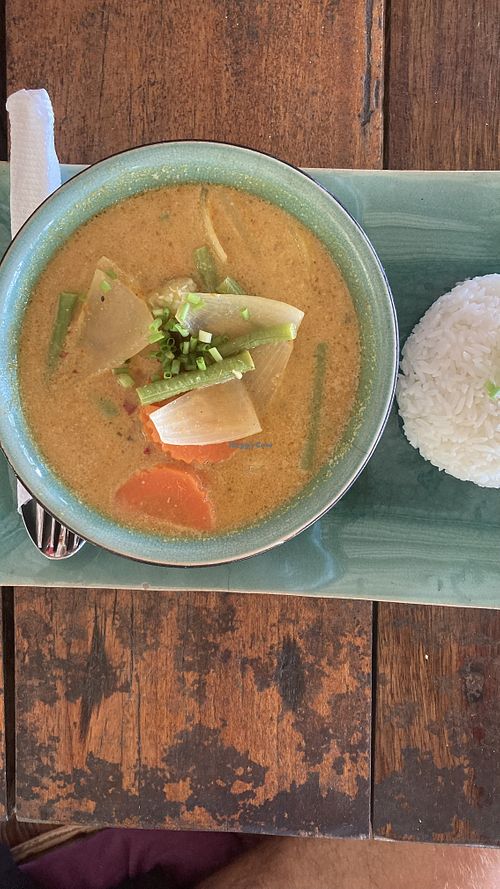 Khmer curry  at Robinson Bungalows in Sihanoukville