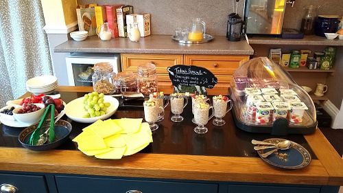 Continental breakfast at Peasholm Park Vegan B&B in Scarborough