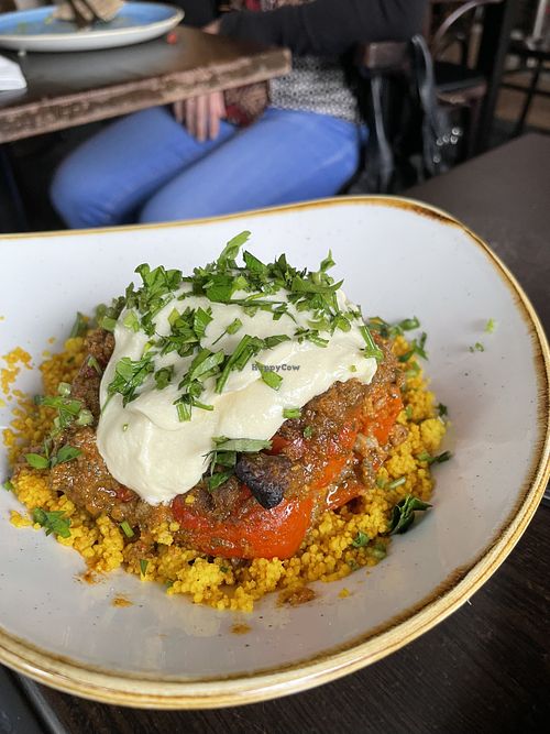 Roasted pepper couscous  at Kuli Alma in Frankfurt