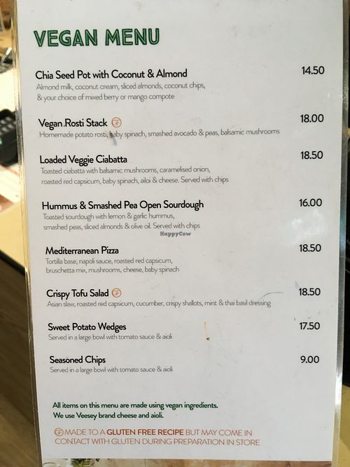 Ask for their vegan menu. at The Coffee Club - SkyWorld in Auckland