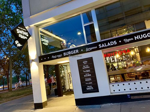 outside at Swing Kitchen - Schwedenplatz in Vienna