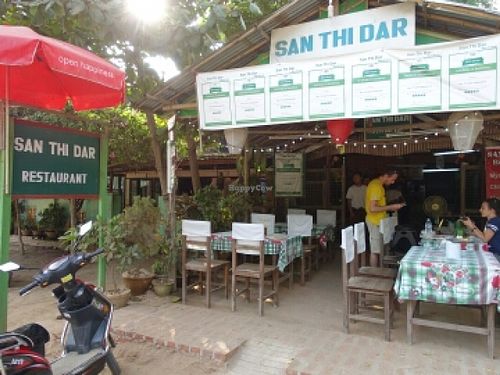 restaurant shop front  at San Thi Dar Restaurant in Bagan