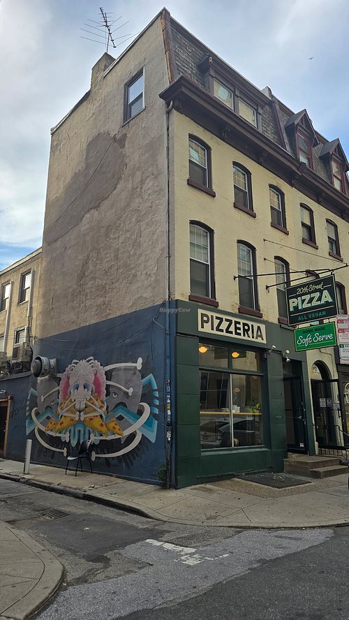 Outside at 20th Street Pizza in Philadelphia